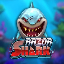 Razor Shark slot logo by Push Gaming at SkyHills Casino